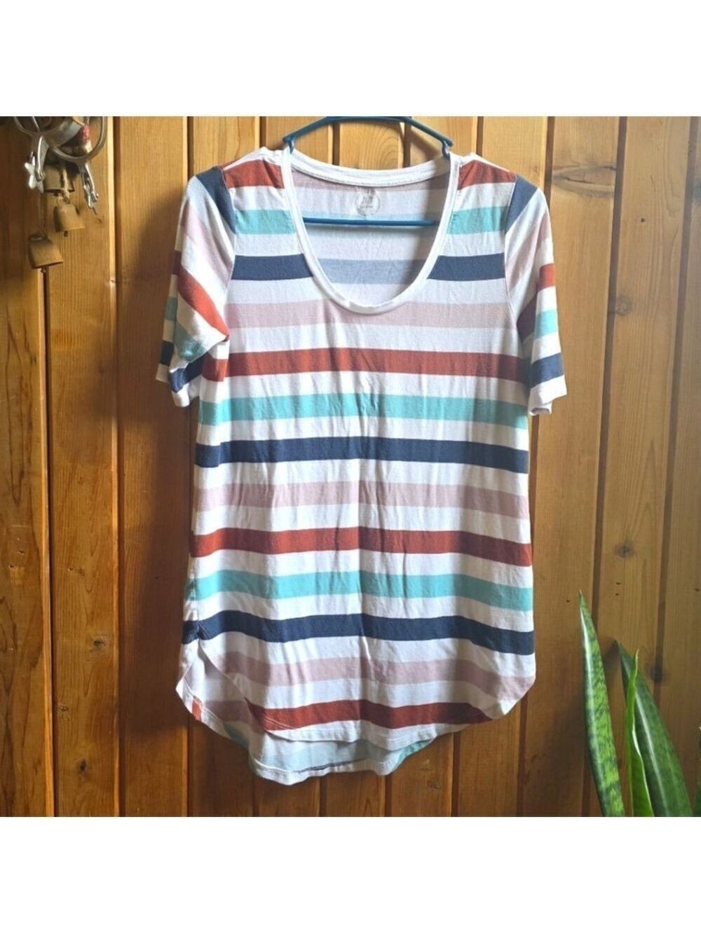 Striped Multicolor Oversized Tee